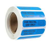 for Rectal Use Only Stickers - 500X Waterproof Prank Decals | Permanent Adhesive Sticker | Coated Paper + Laminating Film Water-Based Adhesive, White Graph Paper, Funny Joke Label, Prank Marker Label