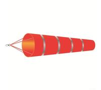 For Red 150cm Airport Windsock Accurate Wind Measurement with Rip Stop Polyester, for Weather Assessment