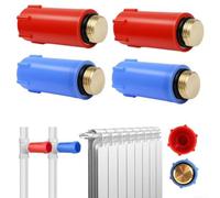 for Red Blue Pipe Fitting Kit for Hot Cold Water Lines for Red(4PCS) | Sealing ring included, prevents leaks effectively, ensures secure system integrity, various test conditions