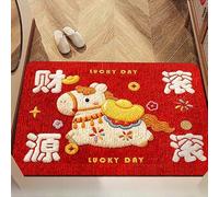for Red Cartoon Lucky Horse Diatomite Doormat 16x24in Non Slip Absorbent Bath Rug Quick Dry Washable Floor Mat for Entryway Bathroom Kitchen Home Decor(C:20 * 32in)