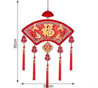 for Red for lunar New Year Pendant Flocked Fabric Horse Shape(B) | Soft flocked texture, intricate hollow design, vivid horse shape, red festive color, for premium touch