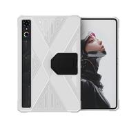 For RedMagic 3 Pro For TPU Case with Integrated Kickstand Slim Shock Absorption Soft Shell Cover with Full Access to Ports and Buttons (White)