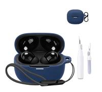 for REDMI Buds 8 Case Cover,NOUKAJU Earphone Protective Cover(with Carabiner + Lanyard + Cleaning Pen) Drop-Proof,Scratch-Proof,Shock-Proof,Case for REDMI Buds 8(Blue)