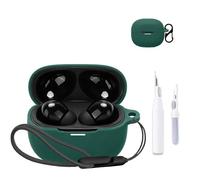for REDMI Buds 8 Case Cover,NOUKAJU Earphone Protective Cover(with Carabiner + Lanyard + Cleaning Pen) Drop-Proof,Scratch-Proof,Shock-Proof,Case for REDMI Buds 8(Green)