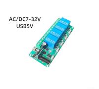 For Relay Switch Module for Home Automation, Compact AC/DC 7-32V or USB 5V Wireless Controller with APP Remote, Voice Control via For Alexa or (-4ch)