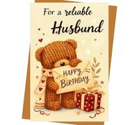 For Reliable Husband From Wife Heartfelt Funny Happy Birthday Card Inside Gift Box