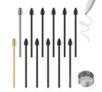 for Remarkable 2 Pen Tips,AHBTEYM Metal Remarkable Pen Tips,Replacement Tips/Nibs Refill Accessories for Remarkable 1/2 Tablet Stylus Pen/Marker Plus/Scribe Pen-12Pcs(Gold/Sirvel)
