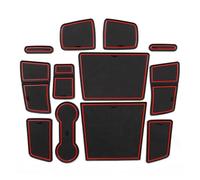 For Renault For Captur 2019 2020 Car Anti-Slip Gate Slot Cup Mat Non-Slip Door Groove Pad Coaster(Red)