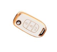 For Renault For Kwid 2023 For Kadjar For Captur For Megane For Sandero For Stepway For Clio 5 2022 For Arkana 2020 2021 Car Flip Key Case Cover Shell(White 2)