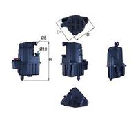 Mahle Fuel Filter Assembly KL469 fits Renault Clio Modus - Genuine Part