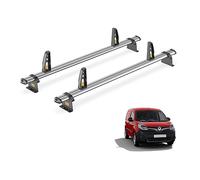 For Renault Kangoo 2009-2021 Roof Rack 2x Bars & Roller & Loadstops | Only fits L3 Maxi Wheelbase, Van Guard, Heavy Duty Steel Roof Bars with ladder roller and loadstops
