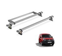 For Renault Kangoo 2009-2021 Roof Rack 2x Bars & Roller UltiBar Trade | Only fits L3 Maxi Wheelbase with Barn Doors models, Van Guard, Heavy Duty Steel Roof Bars with ladder roller