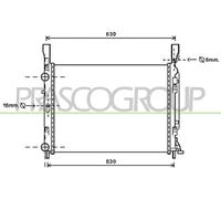 PRASCO ME750R001 Engine radiator