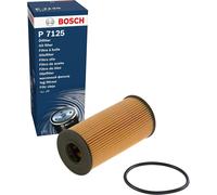 Bosch P7125 Car Oil Filter - Separates Soot and Metal Particles from Engine Oil - Provides Reliable Engine Lubrication