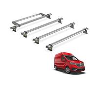 Van Guard Trade Roof Rack for Renault Trafic (2014+) 4 Steel Roof Bars & Rear Ladder Roller [Only Suitable for Standard Roof Models with Twin Rear Doors] - UltiBar Trade - SB315-4/VGR-01