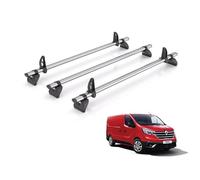 Rhino Roof Rack for Renault Trafic (2014+) 3x Steel Roof Bars [Only Fits Standard Roof (H1)] - Kammbar Fleet - VA3FL