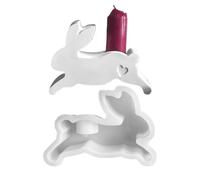 for Resin, Easter Rabbit Non-Stick, Removable Mould for Candlesticks - for Wax Soap Cement Plaster Table and Home Decoration
