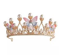 For Rhinestone Hairpiece Pearl Headband Crystal For Butterfly Hair Hoop Vintage Luxury Princess Hair Accesso