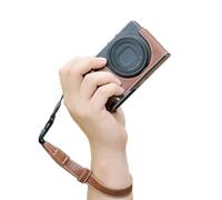 for Ricoh for GR3X Camera Case -Premium PU Leather Protective Case with Aluminum Alloy Base, Built-in 1/4" Accurate Cutouts, Includes, Full Protection Leather Case (Coffee with Wristband)