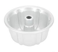 For Ring Cake Tin with Fluted Design, Non Metal Baking for Kugelhopf, Simplified Cleaning with Removable Base (Small)