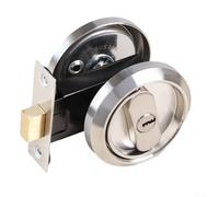 for Ring Lock Pull with Ergonomic Design, Compatible with 35 50mm Door Widths, Stainless Steel (Silver)