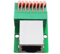 for RJ45 8P8C Female Solderless Quick Wiring Connector for CAT5/For CAT6 Ethernet - Press-Type Spring Terminal, Shielded, Compact PCB Mount, 2-Pack