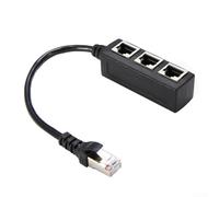 For RJ45 Ethernet Splitter Adapter with Gold Plated 8P8C Contacts and Shielded Housing for Reducing Crosstalk and Maintaining Data Integrity
