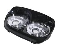 For Road For Glide For FLTR 1998-2013 Motorcycle Head Light Headlamp Assembly 5.75 Inch Dual Headlight Lamp Projector Motorcycle Front Headlight(Clear)