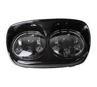 For Road For Glide For FLTR 1998-2013 Motorcycle Headlight Head Light Headlamp Assembly 5.75 Inch Dual Motorcycle Front Headlight(White)
