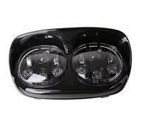 For Road For Glide For FLTR 1998-2013 Motorcycle Headlight Head Light Headlamp Assembly 5.75 Inch Dual Motorcycle Headlight Headlamp(White)