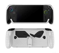 For ROG For Xbox AllyX Protective Cover Case Integrated Stand Foldable For TPU Shockproof Slim Design Black White Precise Cutouts Easy Access Lightweight for Gaming Console Daily Use(White)