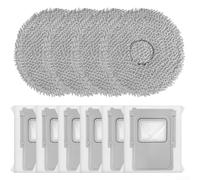 For ROMO S For ROMO A For ROMO P Robot Vacuum Accessory Kit 4 Mop Cloths 6 Dust Bags Engineered for Strong Seal and Uninterrupted Airflow During Use
