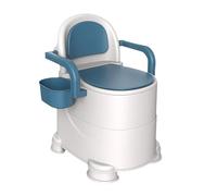 for Room - Basic Model - No Armrest & No Backrest - Serenity Blue,Portable Mobile Commode for Elderly, Indoor Deodorant Toilet, Pregnant Woman Home Potty, Adult Bedside Toilet Chair with Bucket