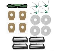 for roomba 415X for combo Kit 9-Piece Reusable Accessory Set(17pcs) | 9-piece set, main brush, side brushes, filters, mop pads, dust bags, reusable ABS nylon materials