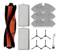 For ROPO Slim For Kewbily DL30 Pro Vacuum Cleaner Brush Filter and Mop Cloth Kit with Nylon Main Brush and Plastic Housing (A)