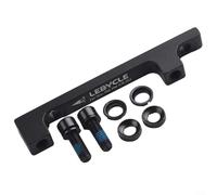 For ROTOR Bike Bicycle Disc Brake Adapter, For 160mm Post Fork Mount to 180/203 mm, Aluminum Alloy Construction, Front and Rear Wheels (Black 203mm)
