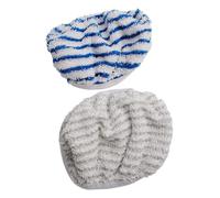 For Rowenta ZR005801 Replacement Microfibre Cloth Pads for & Steam Vacuum Cleaner, Washable Reusable Blue White, 2 Pack