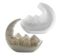 For Royals - Set of 3 Silicone Candlestick Ornament Epoxy Casting Plaster for Soap, Candle Holder for Table Centrepiece Decoration for P Table