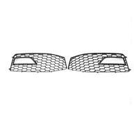 For RS4 Style Car Front Bumper Fog Light Lamp Cover Grille Grill For A4 B8.5 S4 2013 2014 2015 Bumper Grille(Black With Hole)