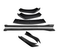 For RS6 For A6 2013-2018 Car Front Bumper Splitter Lip Body Kit Spoiler Side Skirts Extensions Rear Wrap Angle Car Side Skirt(Matte Black)