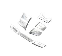 For RS7 2012-2018 Car Switch Button Engine Start Stop Decoration Cover Sticker Trim Central Control Gear Shift Panel Cover Trim(A B Model Silver)