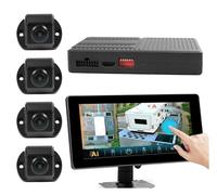For RV Touring Car Motorhome AI 360 Panoramic 3D View Camera Car System AHD 1080P With AI Intelligent Recognition Car Rear Camera(With Touch Screen)