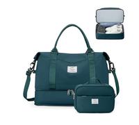 for Ryanair Airlines Underseat Cabin Bag 40X20X25 Weekend Overnight Carry on Holdall for Women Travel Duffel Sport Gym Tote Mum Hospital Bags with Wet Pocket,N3-Peacock Blue