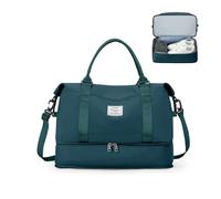 for Ryanair Airlines Underseat Cabin Bag 40x30x20 Weekend Overnight Carry on Holdall 40x20x25 for Women Travel Duffel Sport Gym Tote Mum Hospital Bags with Wet Pocket,A08-Peacock Blue