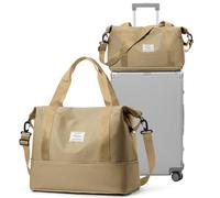 for Ryanair Airlines Underseat Cabin Bag 40x30x20 Weekend Overnight Carry on Holdall 40x20x25 for Women Travel Duffel Sport Gym Tote Mum Hospital Bags with Wet Pocket,A09-Khaki