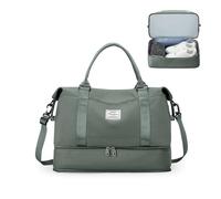 for Ryanair Airlines Underseat Cabin Bag 40x30x20 Weekend Overnight Carry on Holdall 40x20x25 for Women Travel Duffel Sport Gym Tote Mum Hospital Bags with Wet Pocket,A03-Army Green