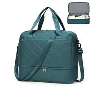 for Ryanair Airlines Underseat Cabin Bag 40x30x20 Weekend Overnight Carry on Holdall for Women Travel Duffel Sport Gym Tote Mum Hospital Bags with Wet Pocket,D04-Peacock Blue