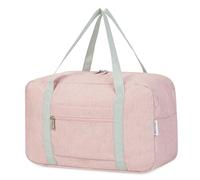 for Ryanair Cabin Bags 40x30x20 Underseat Foldable Travel Duffel Bag Holdall Tote Carry on Hand Luggage Overnight for Women and Men 20L (Pink)