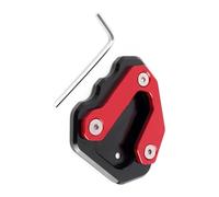 For S 1000 RR S1000RR 2009-2018 CNC Aluminum Motorcycle Kickstand Side Stand Enlarge Extension Accessories Motorcycle Side Stand Plate Pad(BLACK RED)