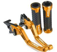 For S B-KING BKING 2008-2012 Motorcycle Accessories Adjustable Brake Clutch Levers Handlebar Grips(GOLD)